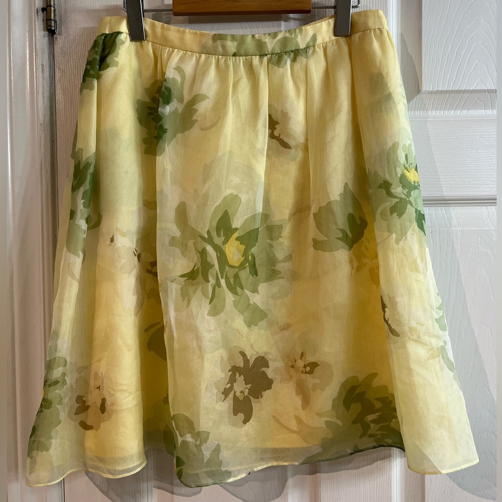 ESCADA silk organza midi skirt size 38